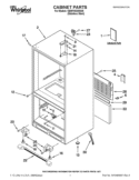 CABINET PARTS Diagram and Parts List for GB9FHDXWS05  Whirlpool Refrigerator