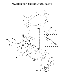 Washer top and control parts Diagram and Parts List for 11081442710  Kenmore Washer Dryer Combo