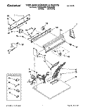TOP AND CONSOLE, LIT/OPTIONAL Diagram and Parts List for TGDS680BW0  Estate Dryer