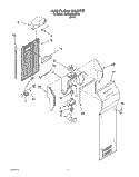 AIR FLOW Diagram and Parts List for 3XARG499WP00  Whirlpool Refrigerator