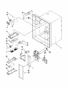 Refrigerator Liner Parts Diagram and Parts List for 59679243013  Kenmore Refrigerator