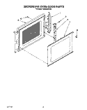 MICROWAVE OVEN DOOR Diagram and Parts List for RM980PXYN0  Whirlpool Microwave Oven Combo