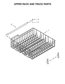 Upper Rack And Track Parts Diagram and Parts List for 66513809N710  Kenmore Dishwasher