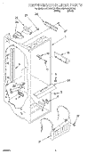 REFRIGERATOR LINER Diagram and Parts List for 6ED25DQXFB00  Whirlpool Refrigerator