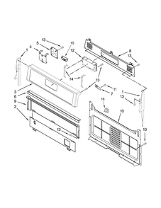 Control Panel Parts Diagram and Parts List for WFG510S0AB2  Whirlpool Range