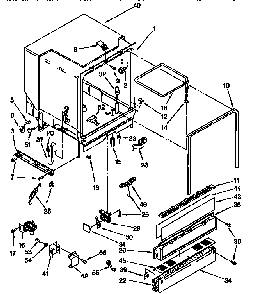Tub Assembly Diagram and Parts List for DU940QWDG6  Whirlpool Dishwasher