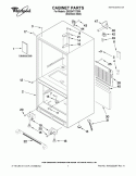 CABINET PARTS Diagram and Parts List for GB2SHTXTS05  Whirlpool Refrigerator