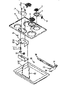 Cooktop Diagram and Parts List for KECS100SBC2  KitchenAid Cooktop