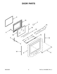 Part Location Diagram of W11459730 Whirlpool GLASS-DOOR