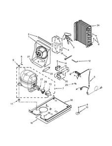 Unit Parts Diagram and Parts List for GI15NDXZB1  Whirlpool Ice Maker