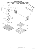 OVEN Diagram and Parts List for KGRT607HBS9  KitchenAid Range