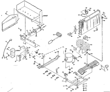 Unit Parts Diagram and Parts List for 106R16GC1  Kenmore Refrigerator