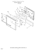 OVEN DOOR Diagram and Parts List for RM765PXAB0  Whirlpool Wall Oven