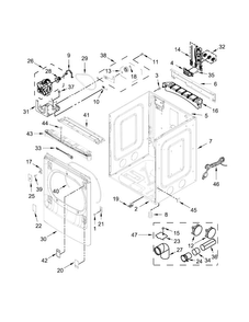 Part Location Diagram of W10596959 Whirlpool HINGE