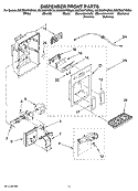 DISPENSER FRONT PARTS Diagram and Parts List for KSCS25FVSS00  KitchenAid Refrigerator
