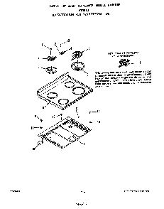 Main Top Diagram and Parts List for F9157*0  Roper Range