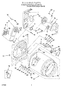 SECTION Diagram and Parts List for GEQ8858EQ0  Whirlpool Dryer