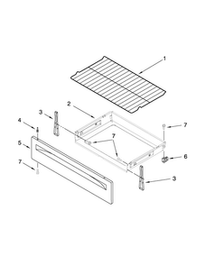 Drawer And Broiler Parts Diagram and Parts List for WFE525C0BB0  Whirlpool Range