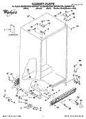 CABINET PARTS Diagram and Parts List for ED2FHEXTB00  Whirlpool Refrigerator