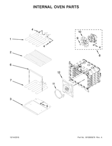 Internal Oven Parts Diagram and Parts List for WOC95EC0AB04  Whirlpool Microwave