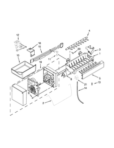 Ice Maker Diagram and Parts List for 10672009015  Kenmore Refrigerator