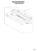 BACKGUARD Diagram and Parts List for FGP215KN0  Roper Range