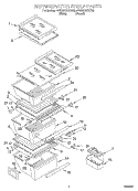 REFRIGERATOR SHELF Diagram and Parts List for 4YGD27DCHT00  Whirlpool Refrigerator
