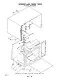 CABINET AND HINGE Diagram and Parts List for MW8550XL2  Whirlpool Microwave
