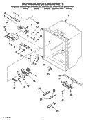 REFRIGERATOR LINER PARTS Diagram and Parts List for GX5FHTXTS01  Whirlpool Refrigerator