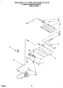 BROILER & OVEN BURNER Diagram and Parts List for FGS385BL2  Roper Range