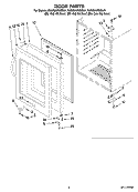 DOOR PARTS Diagram and Parts List for KUWS24RSSS01  KitchenAid Wine and Beverage Cooler