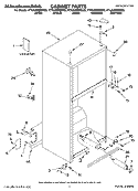 CABINET PARTS Diagram and Parts List for KTRA22EMBT02  KitchenAid Refrigerator
