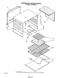 INTERNAL OVEN Diagram and Parts List for FEP210VW0  Roper Range
