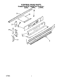 CONTROL PANEL Diagram and Parts List for KEDH207YBL1  KitchenAid Range