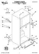 CABINET PARTS Diagram and Parts List for ET8WTEXMT00  Whirlpool Refrigerator