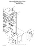 REFRIGERATOR LINER PARTS Diagram and Parts List for 7GSC22C6XY01  Whirlpool Refrigerator