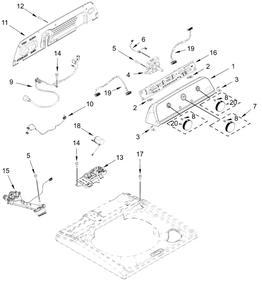 Part Location Diagram of W11673748 Whirlpool Console