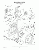 BULKHEAD PARTS Diagram and Parts List for 1CWGD5100VQ1  Whirlpool Dryer