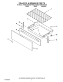 DRAWER & BROILER PARTS Diagram and Parts List for YWFE510S0AW0  Whirlpool Range