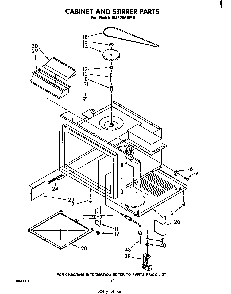 Cabinet And Stirrer Diagram and Parts List for RM278PXP0  Whirlpool Microwave Oven Combo