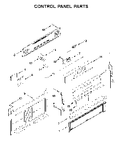 Control panel parts Diagram and Parts List for WFG975H0HZ1  Whirlpool Range