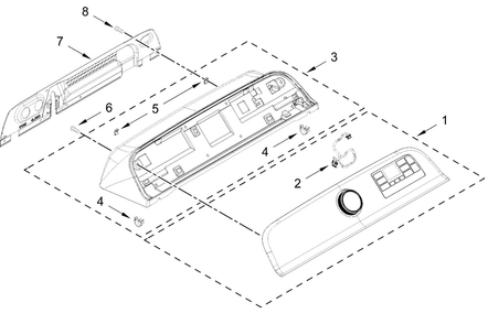 Console Parts Diagram and Parts List for MVW7230HW2,MVW7230HC2  Whirlpool Washer