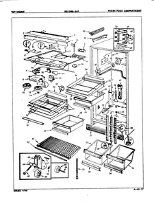 03 - Fresh Food Compartment Diagram and Parts List for RB23HA-3AF  Whirlpool Refrigerator