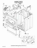 CABINET PARTS Diagram and Parts List for 7MWGD5700YW1  Whirlpool Dryer