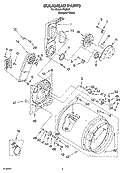 BULKHEAD PARTS, OPTIONAL PARTS (NOT INCLUDED) Diagram and Parts List for IP84001  Inglis Dryer