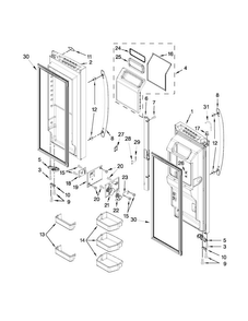 Part Location Diagram of LW10561913 Whirlpool DOR-FIP White