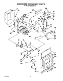 DISPENSER AND FRONT Diagram and Parts List for KSSS48DBW00  KitchenAid Refrigerator