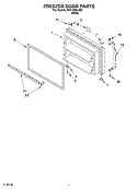 FREEZER DOOR Diagram and Parts List for RT21SKXLQ00  Roper Refrigerator