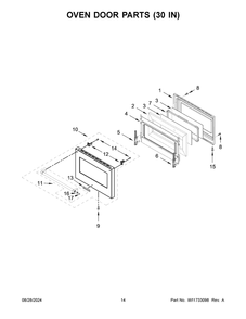 Part Location Diagram of W11712127 Whirlpool OUTER DOOR ASSEMBLY (INCLUDES