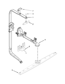 Upper Wash And Rinse Parts Diagram and Parts List for KUDE60HXSS6  KitchenAid Dishwasher